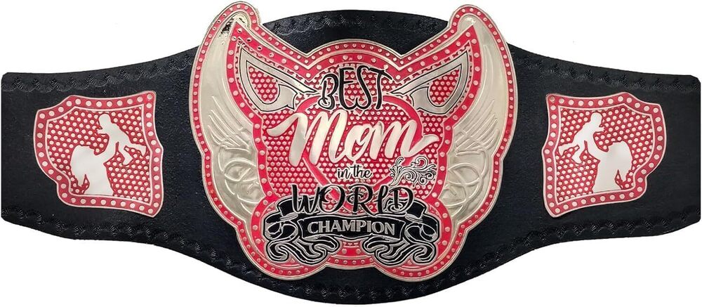 1607 World Greatest Mom Wrestling Championship Belt Replica - 2mm Gold
